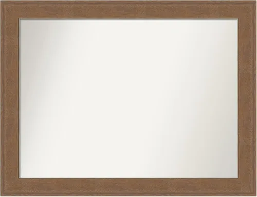 Miniatura 312 de Amanti Art Espejo de baño marrón para sobre el fregadero, 25 x 25 pulgadas, hecho a medida, espejo de tocador cuadrado marrón medio, marco de madera