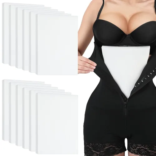 Sosation 12 almohadillas de espuma Lipo para después de la cirugía, almohadillas abdominales para la cintura, hoja de espuma para recuperación,