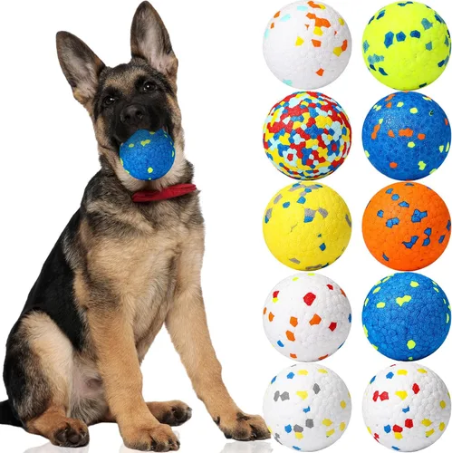 Miniatura 7 de Lenwen Pelotas de tenis para perros, 10 unidades, para masticadores agresivos, interactivas para el aburrimiento de cachorros grandes, medianos