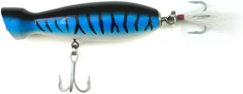Miniatura 5 de Seasky5.5 pies de pesca de madera estilo botella Popper señuelo cebo artificial de madera cebo de madera para pesca de atún bajo rayado Amarillo