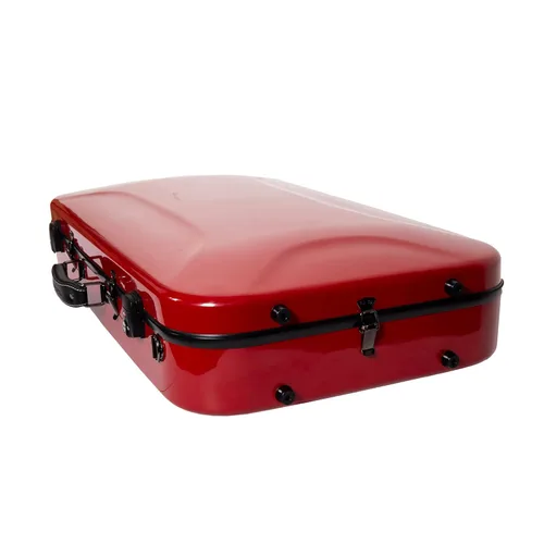 Miniatura 5 de Crossrock Estuche para ukelele de doble tenor, 100% pureza de fibra de vidrio con bloqueo TSA, rojo (CRF2020DTURD)