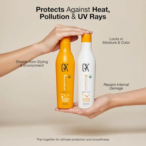 Miniatura 4 de GK Hair Champú y acondicionador Shield - Protección UV/UVA para cabello teñido - Hidrata, evita la decoloración y las puntas abiertas - Fórmula