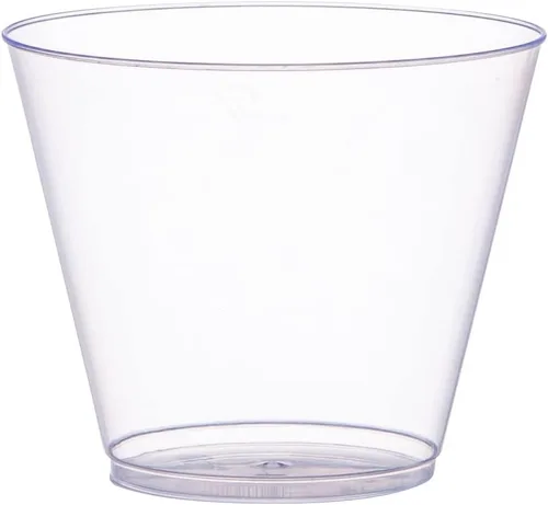 Miniatura 2 de SETUP Vasos de plástico duro transparente [5 oz. Squat – 100 unidades] Vasos de cóctel desechables pequeños para fiestas 5 oz. - Transparente