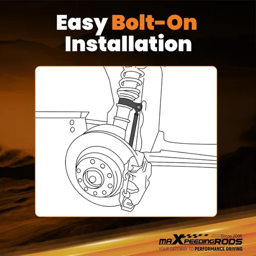 Miniatura 4 de maXpeedingrods Barras de Esfuerzo Laterales Ajustables Delanteras para BMW Serie 3 E36 E46 M3 E90 E91 E92 E93, Kit de Suspensión de Barras