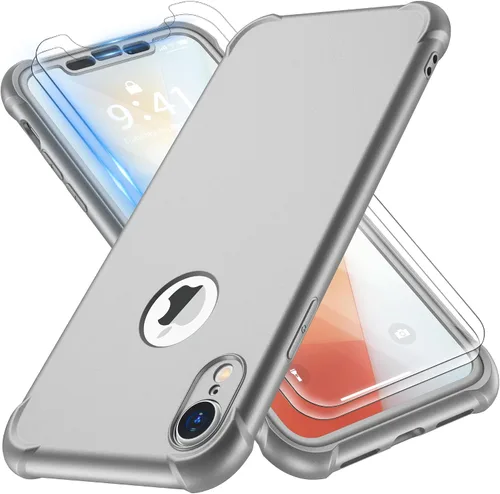 Miniatura 26 de ORETECH Funda para iPhone XR, con [2 x Protectores de Pantalla] [Prueba de Caídas de Grado Militar de 10 Pies] [Protección de Cámara] 360° A Prueba