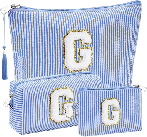 Miniatura 11 de Regalos Iniciales Bolsitas de Cosméticos de Viaje Juegos para Cartera, 3pcs Bolsitas Stoney Clover Dupes Bolsa de Maquillaje, Juego de Bolsas