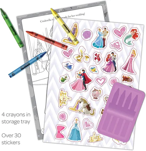 Miniatura 3 de Disney Princess Libro de actividades y colorear de 48 páginas con 4 crayones 44048 Bendon