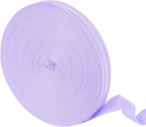 Miniatura 79 de uxcell Cinta de sarga de algodón de 50 yardas, cinta de espiga de 3/8 pulgadas para coser ropa, manualidades (azul)