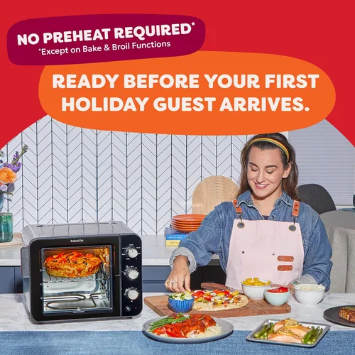 Miniatura 2 de Instant Pot No requiere precalentamiento* Horno tostador con freidora de aire de 4 rebanadas con tecnología InstantHeat, 7 en 1, freír al aire