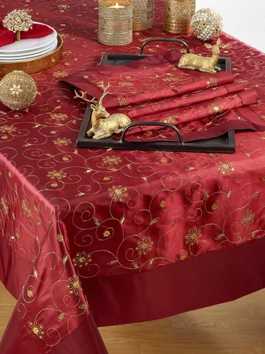 Miniatura 2 de Camino de mesa bordado y con lentejuelas en tonos festivos