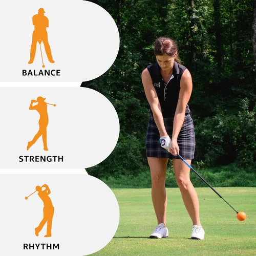 Miniatura 7 de Orange Whip Entrenador de swing de golf patentado y fabricado en Estados Unidos para mejorar el ritmo, la flexibilidad, el equilibrio, el tempo