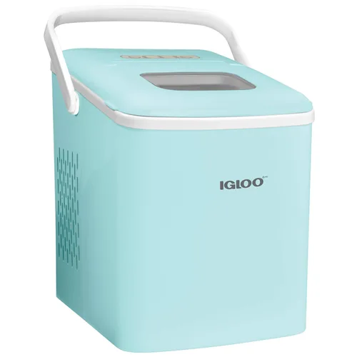 Miniatura 21 de Igloo, máquina para hacer hielo automática eléctrica de sobremesa de 26 libras - 9 cubos en 7 minutos, con cuchara y cesta Rojo