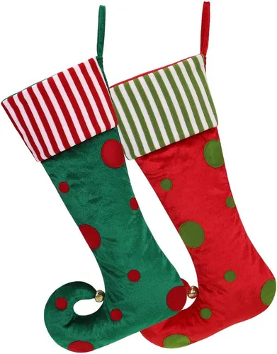 Miniatura 7 de 2025 Adornos de Calcetín de Gnomo de Navidad Personalizados, Calcetines de Barba de Santa de Felpa de Piel Sintética, Decoraciones del Hogar Regalos