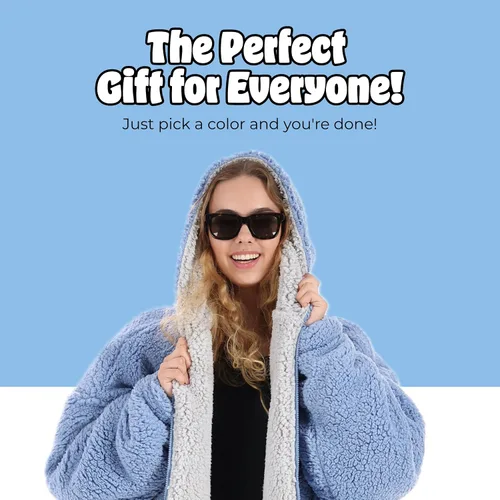 Miniatura 24 de THE COMFY Teddy Bear From Shark Tank Patented Zipper Oversized Sherpa Wearable Blanket Hoodie Gift for Women & Men