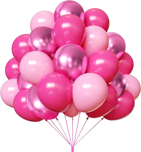 Miniatura 10 de Globos rojos y blancos, 67 globos de confeti rojo de 12 pulgadas y globos blancos para el día de la madre, día de San Valentín, cumpleaños, boda