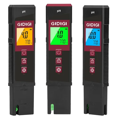 Miniatura 8 de Medidor de pH Digital de Alta Precisión Certificado UL con Kits de Prueba de pH, Pantalla LCD Retroiluminada de Color con Tira de Prueba de pH