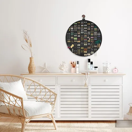 Miniatura 5 de Organizador de Aretes, Soporte Colgante para Aretes, Capacidad para Hasta 128 Pares, Organizador de Almacenamiento para Aretes de Perno, Organizador