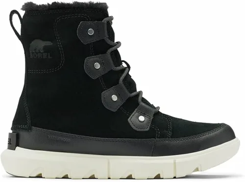 Miniatura 2 de SOREL Explorer II Joan - Botas de piel sintética para mujer, botas de ante impermeables, Black Fawn, 9