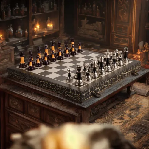 Miniatura 5 de BIVOMON Juego de Ajedrez de Madera Plegable de 16" Tablero de Ajedrez Blanco y Negro Piezas de Ajedrez de Acrílico de Lujo con Peso de 3.5