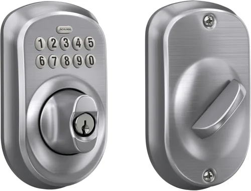 Miniatura 13 de Schlage - Cerrojo de seguridad Camelot BE365 CAM 505 con teclado, cerradura de entrada electrónica sin llave, latón brillante Bright Brass