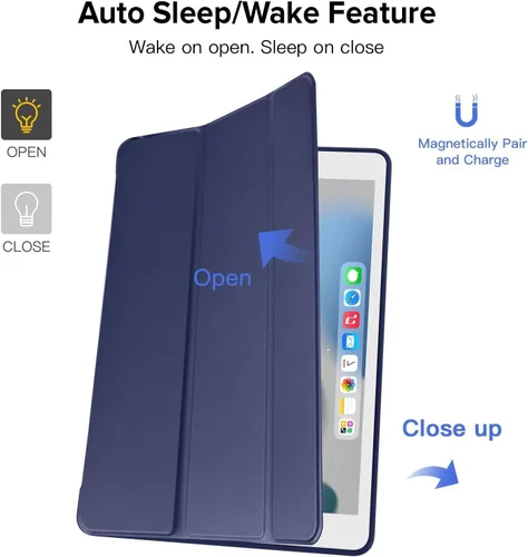 Miniatura 5 de RUBAN Funda para iPad de 9.7 pulgadas 6ª 5ª generación, Air 2/Air 1 2018 2017 - Funda inteligente ultra delgada y ligera con antiarañazos, Azul