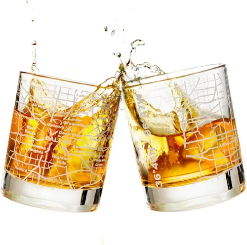 Miniatura 16 de Greenline Goods - Vasos de whisky, juego de regalo de 2 vasos de 284ml para amantes de Washington, DC, grabado con mapa de Washington, DC Vaso