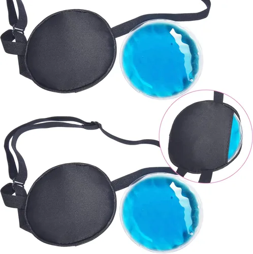 Miniatura 9 de Parches refrescantes para ojos hinchados, parche de ojo de hielo de seda pura, máscara de un solo ojo, cubierta médica de un solo ojo, terapia fría