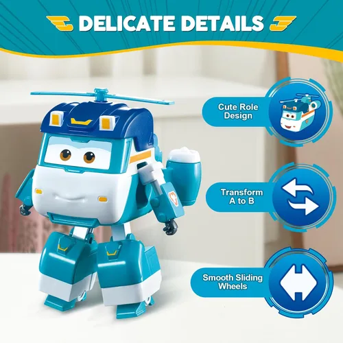 Miniatura 8 de Super Wings Juguetes, juguetes transformadores de brillo de 5 pulgadas, temporada 7, nuevo personaje, juguete de avión para niños de 3 a 5 años