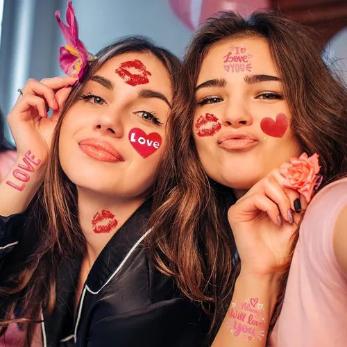 Miniatura 2 de winthrop 240 tatuajes temporales a granel para el día de San Valentín para niños, tatuajes impermeables de seguridad envueltos individualmente