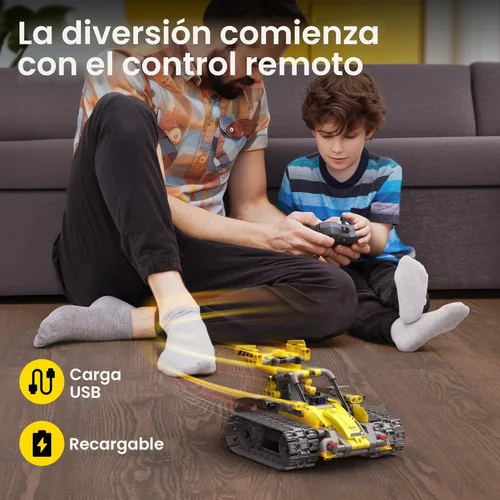 Miniatura 3 de Sillbird Kit de construcción de robot con control remoto, regalos STEM para niños de 8 a 13 años, juguetes robóticos de codificación para cumpleaños