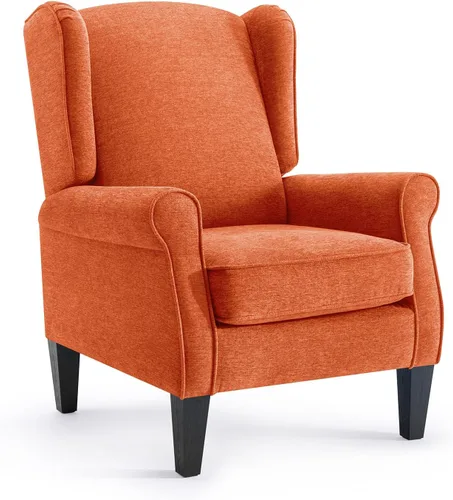 Silla de Acento Moderna, Sillón de Tela de Chenilla con Esponja de Alta Resistencia y Patas Resistentes, Cómoda Silla Individual de Sofá para