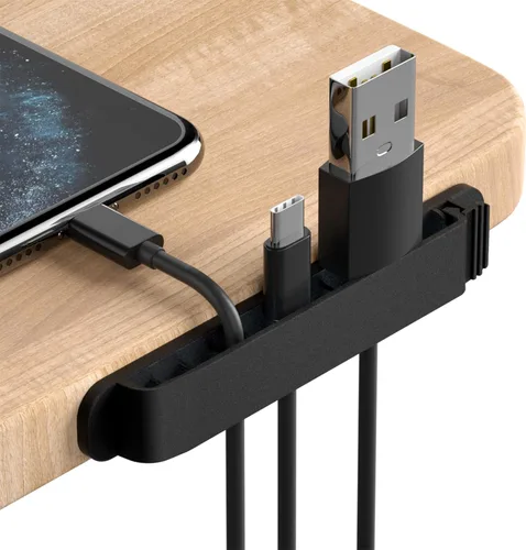 pzoz Clips para cables, paquete de 3 organizadores de cables, organizador de cables para organizar el hogar, oficina, escritorio, teléfono, cable de