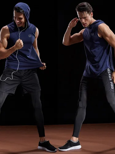 Miniatura 7 de NELEUS Dry Fit Workout Athletic Muscle Tank with Hoods Pack of 3