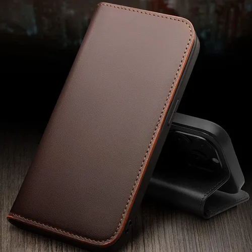 Miniatura 2 de COOVS Funda tipo cartera para iPhone 14/14 Plus/14 Pro/14 Pro Max, funda con cierre magnético de piel auténtica de alta calidad, con bloqueo RFID