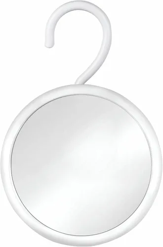 Miniatura 10 de MIRRORVANA Espejo de afeitado redondo sin niebla colgante con gancho giratorio de 360° para colgar y rociar antivaho adicional, superficie antivaho