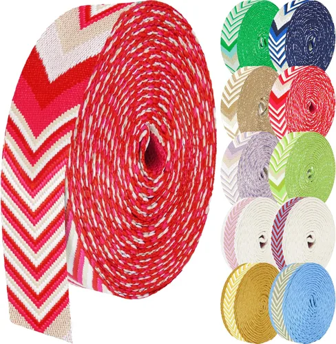 Miniatura 28 de 1.5 pulgadas Correa de nailon con patrón, correas de cinturón de nailon, correas para bolso, correas para mochila, cinturón de nailon