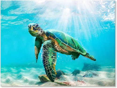 Miniatura 17 de Arte de Lienzo de Pulpo para Pared Pintura Temática de Vida Oceánica Imagen de Animal Marino Azul y Dorado Obra de Arte Costera Imagen de Pulpo