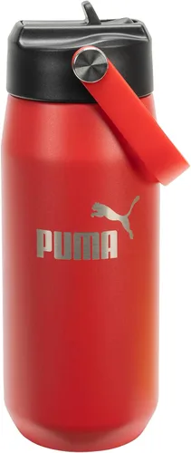 Miniatura 9 de PUMA Botella de agua de acero inoxidable aislada de 18 onzas unisex para adultos con pajilla y asa de transporte