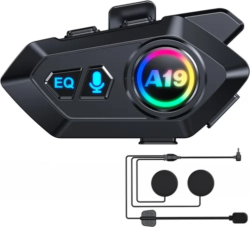 Miniatura 9 de Auriculares Bluetooth para Casco de Motocicleta, Auriculares Inalámbricos Bluetooth 5.3 para Exteriores con Altavoces, Cancelación de Ruido