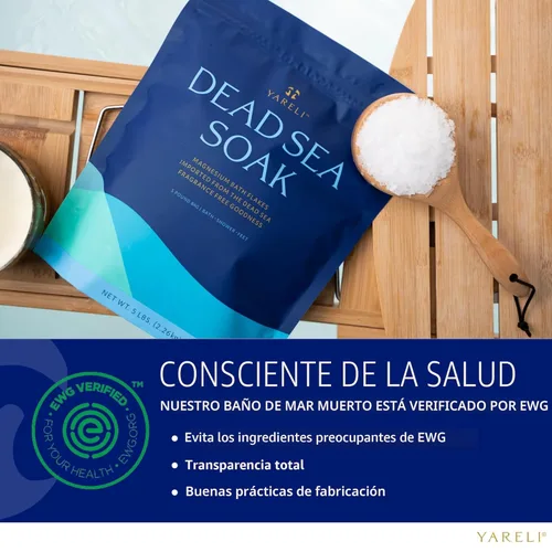 Miniatura 2 de Yareli Copos de magnesio, 15 libras, baño del mar muerto y remojo de pies, alternativa a la sal de Epsom con más de 800,000 mg de cloruro
