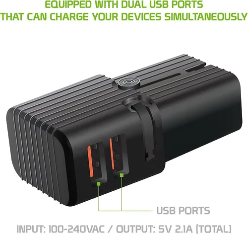 Miniatura 4 de Adaptador USB universal dual funciona para Oppo Find X Automobili Lamborghini Edition para alimentación mundial y viajes entre EE.UU./UE/CN/AUS/NZ/UK