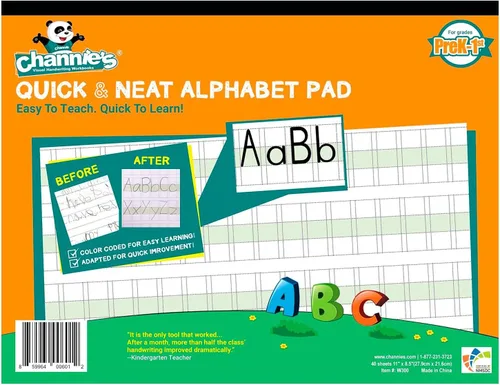 Miniatura 8 de Channie's Cuaderno de trazado de alfabeto y escritura para niños, práctica de escritura a mano visual y libros de trabajo de narración, 80 páginas