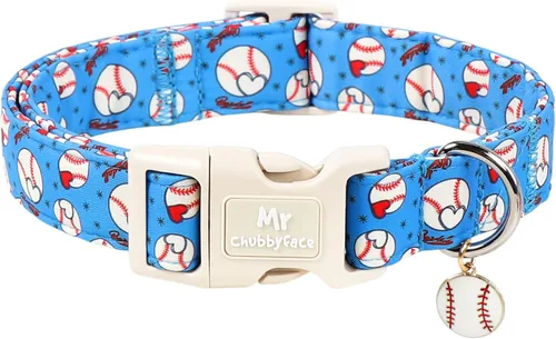 Miniatura 43 de MR.CHUBBYFACE· Collar de perro de primavera y verano, lindos collares de perro de limón verde, collar ajustable de tela natural suave para perros