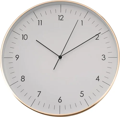 LUUK LIFESTYLE Reloj de pared de cuarzo silencioso, diseño nórdico y minimalista, decoración interior para sala de estar, cocina, dormitorio, blanco