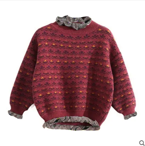 Miniatura 7 de Camisetas para bebé niña, suéter con mangas de suéter, ropa de una niña larga con fondo largo para niñas de bebé simple