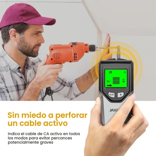 Miniatura 4 de Detector de Vigas Escáner de Pared - Herramienta Detector de Vigas 5 en 1 con Chip Inteligente y Pantalla LCD HD, Detector de Vigas Buscador