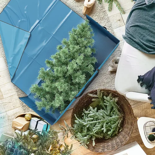 Miniatura 5 de Hearth & Harbor Paquete de 2 bolsas de almacenamiento para árbol de Navidad de 9 pies para vacaciones, caja de almacenamiento impermeable para árbol