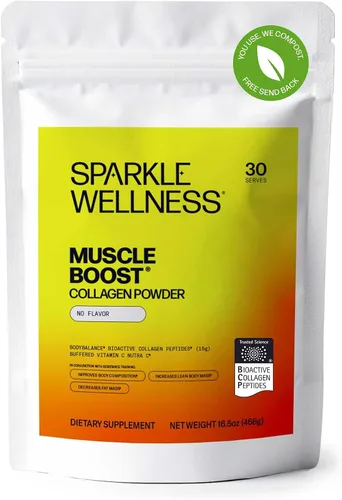 Miniatura 12 de Sparkle Wellness BODYBALANCE Péptidos de colágeno bioactivos Suplemento de colágeno en polvo con péptidos de colágeno hidrolizados y vitamina C