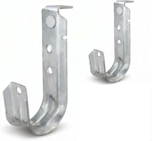 Zonon 1 Pcs J Hooks Ceiling Mount Metal J Hooks Support Heavy Duty G60 Galvanized Steel Cable Management for Hanging Attaching to Vertical Surfaces,
