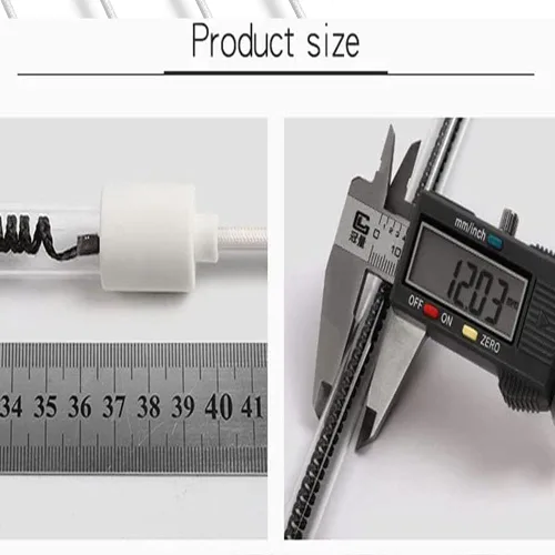 Miniatura 6 de Tubo de lámpara de calefacción de fibra de carbono Tubo de lámpara de horno de calefacción Tubo de lámpara de hornear Equipo infrarrojo Tubo de luz